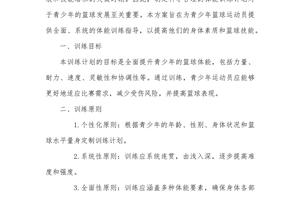  大数据驱动的篮球运动员体能训练优化方案：科学提升竞技表现